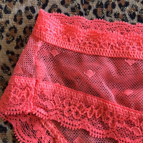 Victoria Secrets neon pink cheeky petite XS sheer panty - Picture 3 of 12